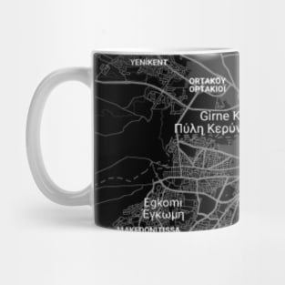 Nicosia black map Mug